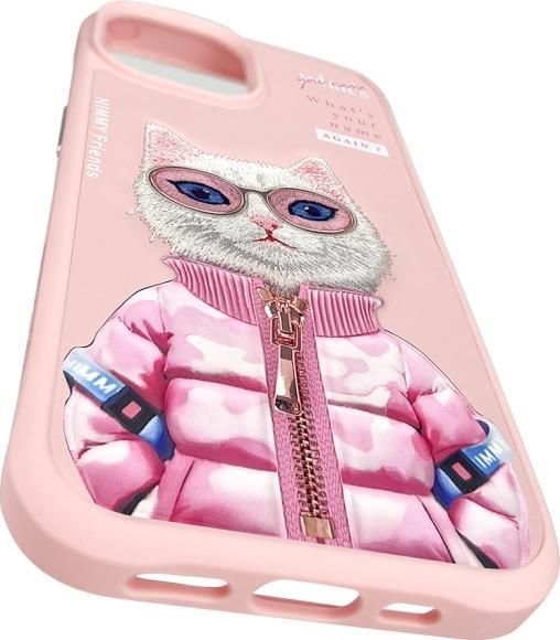 Actual product image GCS Nimmy case iPhone 15 6.1" pink Cool&Cute 2.0 Cat (Apple iPhone 15)