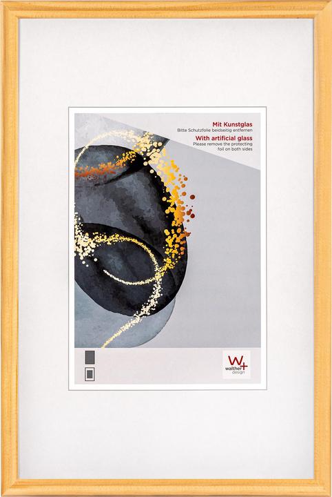 Walther Design Select wooden frame with art glass (9 x 13 cm)