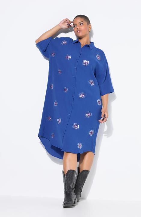 Produktbild Studio Untold Midikleid, oversized, Musselin, Augen-Stickerei (42, 44)