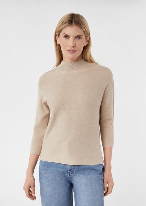 Produktbild Comma Strickpullover Strickpullover aus Viskosemix mit Stehkragen (42)