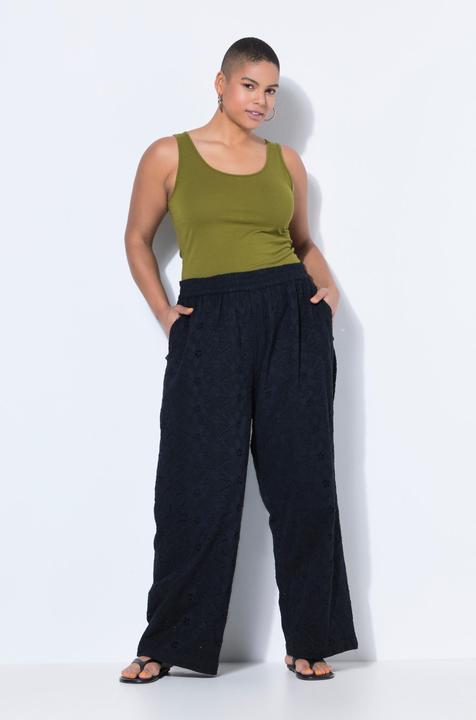 Produktbild Studio Untold Hose, Wide Legs, Baumwoll-Spitze, Elastikbund (58)