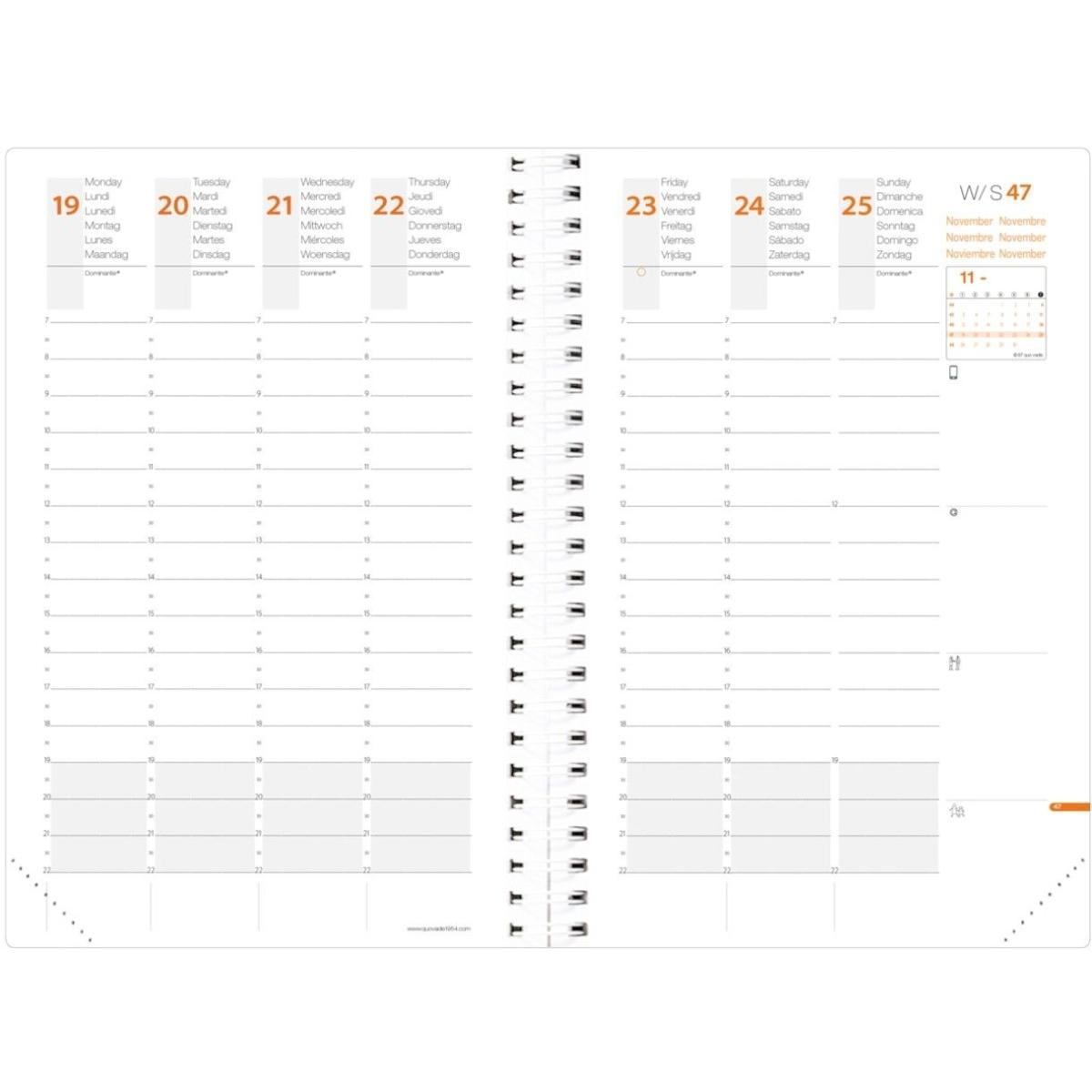 Thumbnail - Quo Vadis, Agenda, Time&Life Pocket MS 2022 QV539123 rose, 1W/2S,10X15cm (A6, Deutsch)