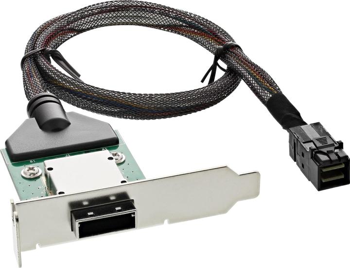 Produktbild InLine SAS HD low profile PCI Slotblech mit Kabel, ext. SFF-8088 auf int. SFF-8643, 0,5m (50 cm, SAS)