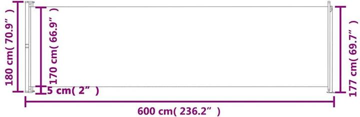 Produktbild vidaXL Seitenmarkise (6 m)