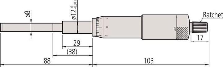 Produktbild Mitutoyo Einbaumessschraube 151-256