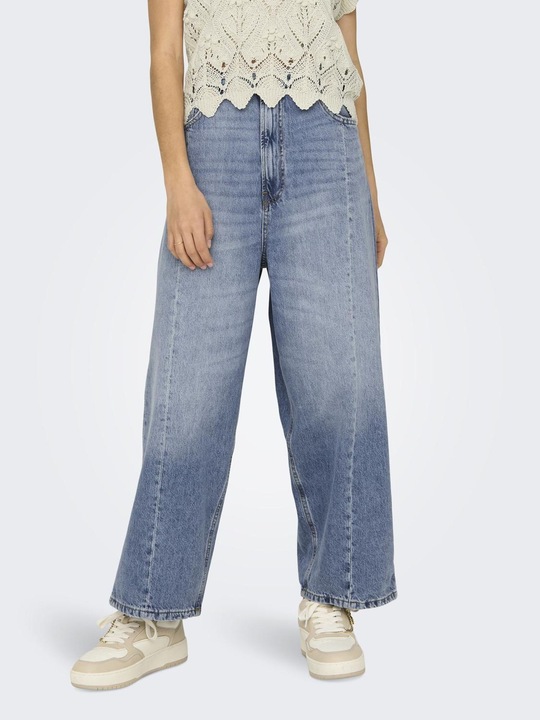 Produktbild Only Lockerer Sitz, verkürzt Hohe Taille Jeans Weit geschnitten jeans (29)