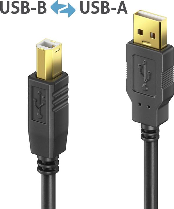 Actual product image Purelink USB 2.0 cable USB A - USB B 5 m (5 m, USB 2.0)