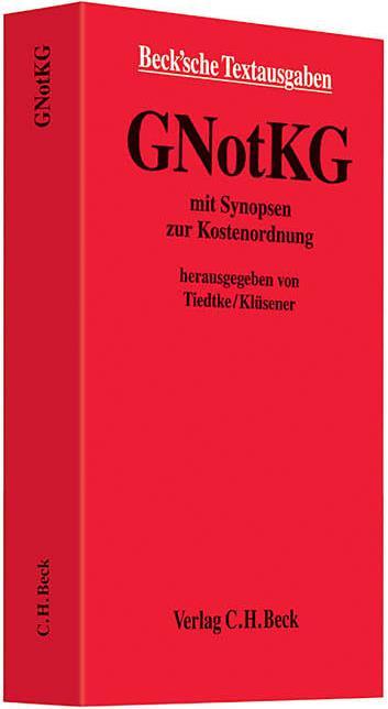 Produktbild GNotKG (Deutsch, Werner Klüsener Tiedtke, 2013)
