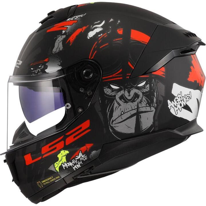 Actual product image LS2 FF808 Stream II Angry Monkey (S)