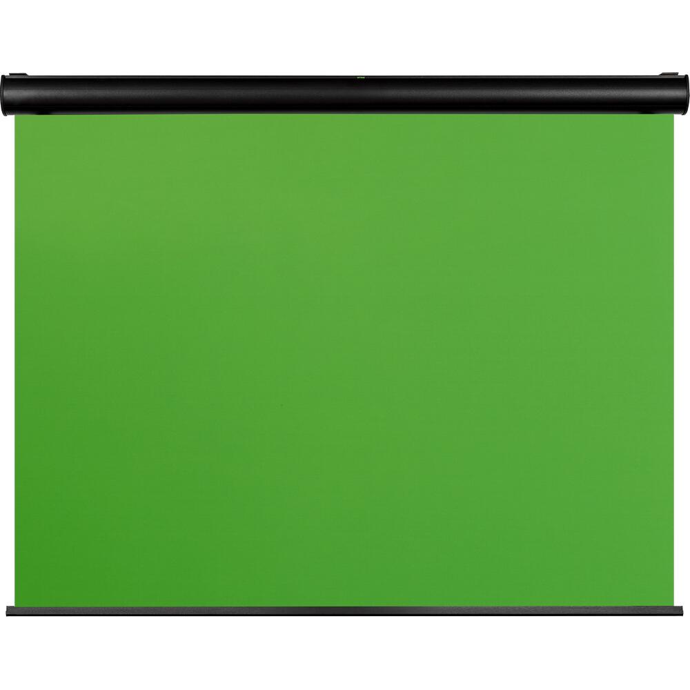 Celexon Motor Chroma Key Green Screen, 400x300cm (157.48", 4:3), Leinwand, Schwarz