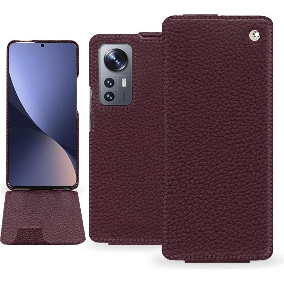 Thumbnail - Noreve Lederschutzhülle vertikal (Xiaomi 12 Pro), Smartphone Hülle, Violett