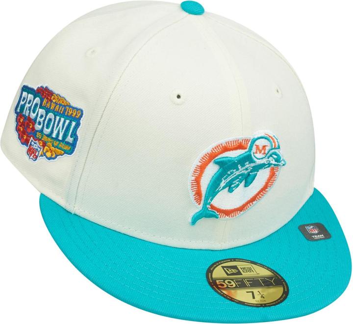 Produktbild New Era 59Fifty Fitted Cap Throwback Miami Dolphins - 7 5/8 (7 5/8)