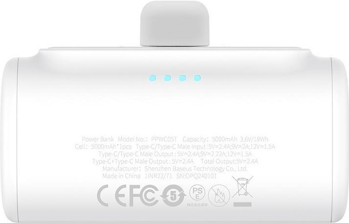 Actual product image Baseus Compact Series Fast Charging USB-C Powerbank 20W (5000 mAh, 20 W, 18.50 Wh)