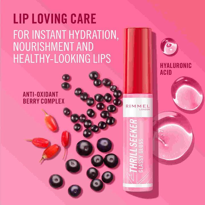 Actual product image Rimmel London Thrill Seeker Glassy Gloss Lip Gloss 150 Pink Candy (150 Pink Candy)