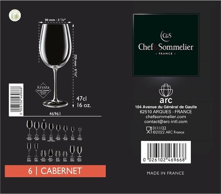 Image du produit Chef & Sommelier Reveal'Up Intense Verre à vin cl (55 cl, 6 Verres, Verres à vin blanc)