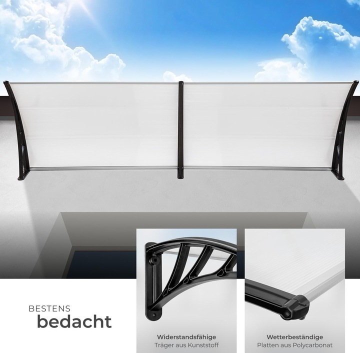 Image du produit tectake Marquise Auvent de porte