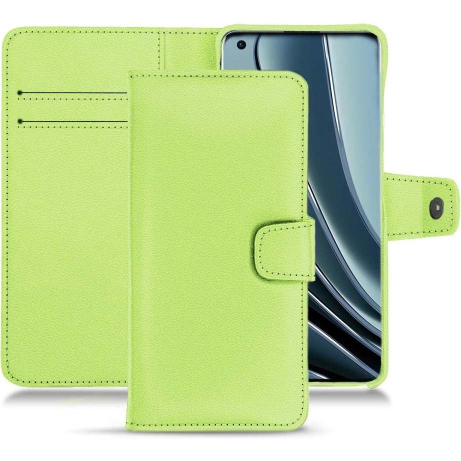 Noreve Lederschutzhülle Wallet (OnePlus 10 Pro), Smartphone Hülle, Grün