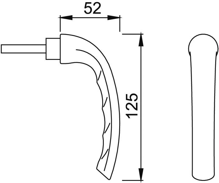 Actual product image Hoppe TÔKYÔ window handle, white aluminium