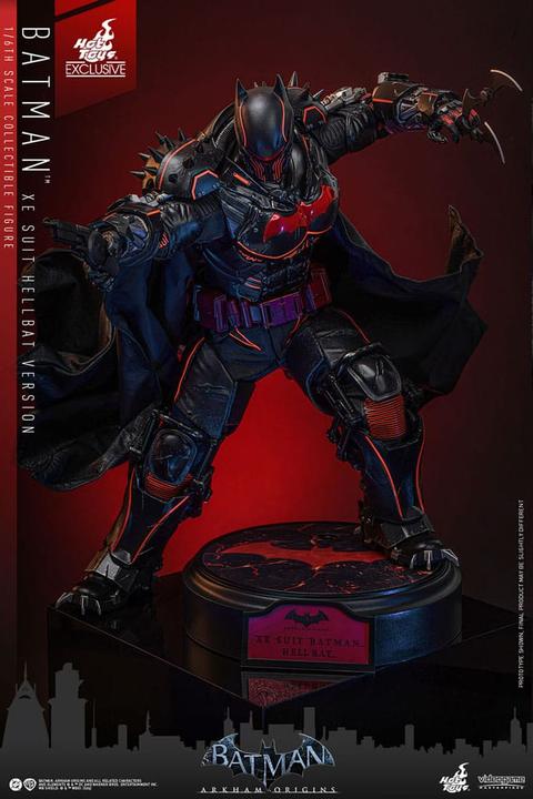 Actual product image Hot Toys Batman Arkham Origins figurine Videogame Masterpiece 1/6 XE Suit Hellbat Version Exclusive