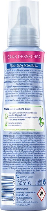 Actual product image NIVEA Diamant Volumen Schaumfestiger DUO (300 ml, Volume foam)
