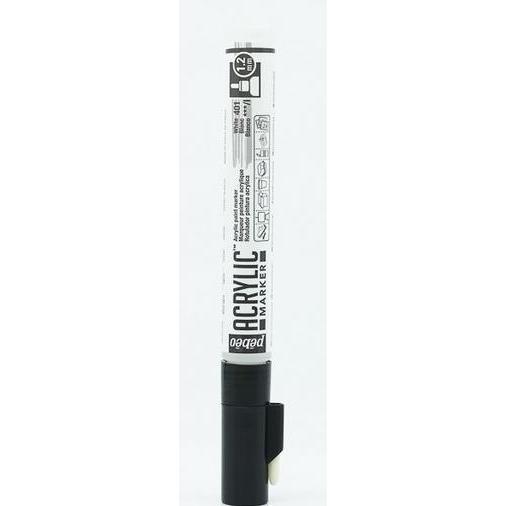 Pebeo, Marker, Acrylic Marker Dünn Rundspitze 1,2mm (Weiss, 1.20 mm)