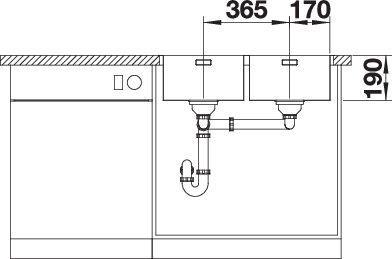 Produktbild Blanco Andano 340/340-IF (Aufsatzspülbecken, 44 cm, 74.50 cm)