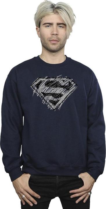 Actual product image Mens Superman Logo Sketch Sweatshirt (XXL)