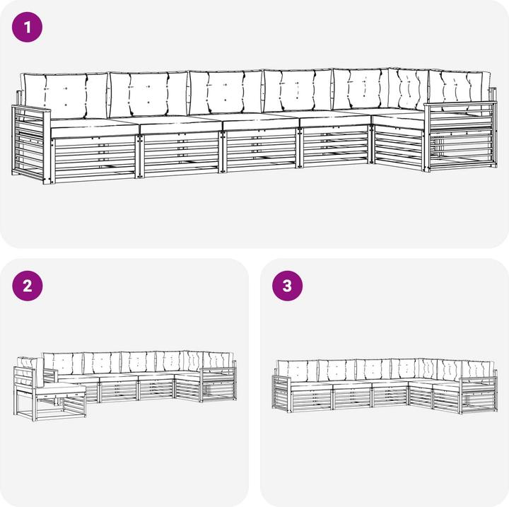Produktbild vidaXL Outdoor-Sofa