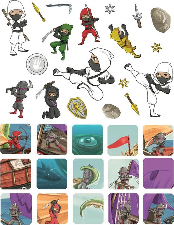 Produktbild Ravensburger Mein Ausmalstickerbuch Ninjas - Grosses Buch mit über 250 Stickern, viele Sticker zum