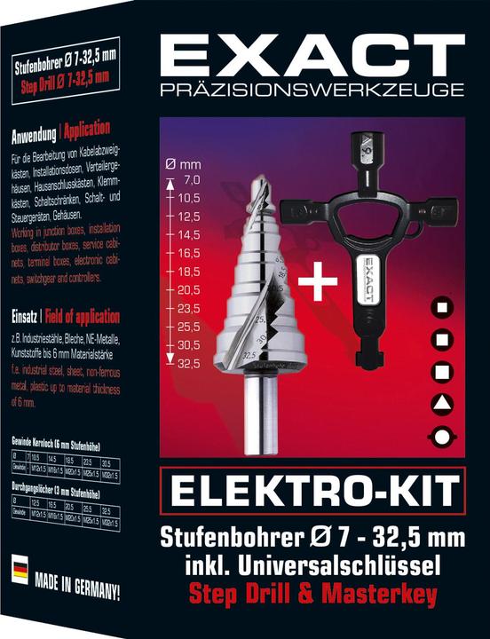 Actual product image Exact HSS Step drill 7 - 32.5 mm 7 (32.5 mm)