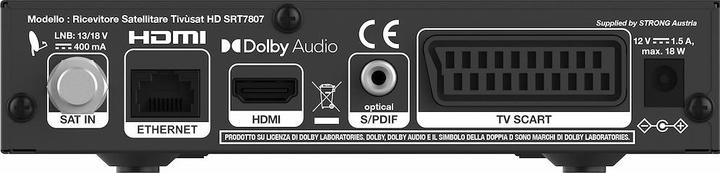 Produktbild Strong Srt7807 Tivusat (0.26 GB, DVB-S2, DVB-T, DVB-T2, CI-Schacht)