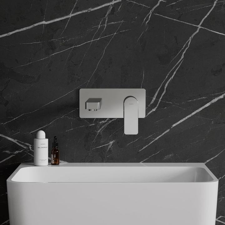 Actual product image Omnires y - inbouw wastafelkraan, 2-gats installatie, met inbouwdeel, grafiet