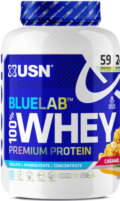 Actual product image USN Blue Lab 100% Whey Protein (Caramel popcorn, 1 x, 2000 g)