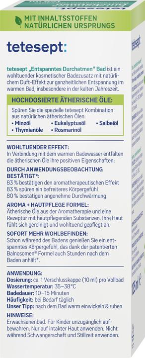 Immagine prodotto Tetesept Respirazione rilassata 125ml (125 ml, Oli da bagno)