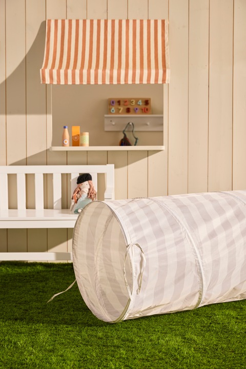 Produktbild Kids Concept Spieltunnel Streifen grau