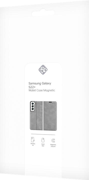 Produktbild Cazy Book Case Kompatibel mit Samsung Galaxy S22+ - Hülle klappbar Magnetisch Kunstleder - Grau (Samsung Galaxy S22+)