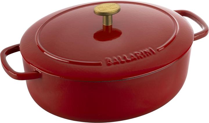 Actual product image Ballarini Bellamonte Cocotte 23 cm, oval, red (23 cm, Casserole + Stewpot, Cast iron)