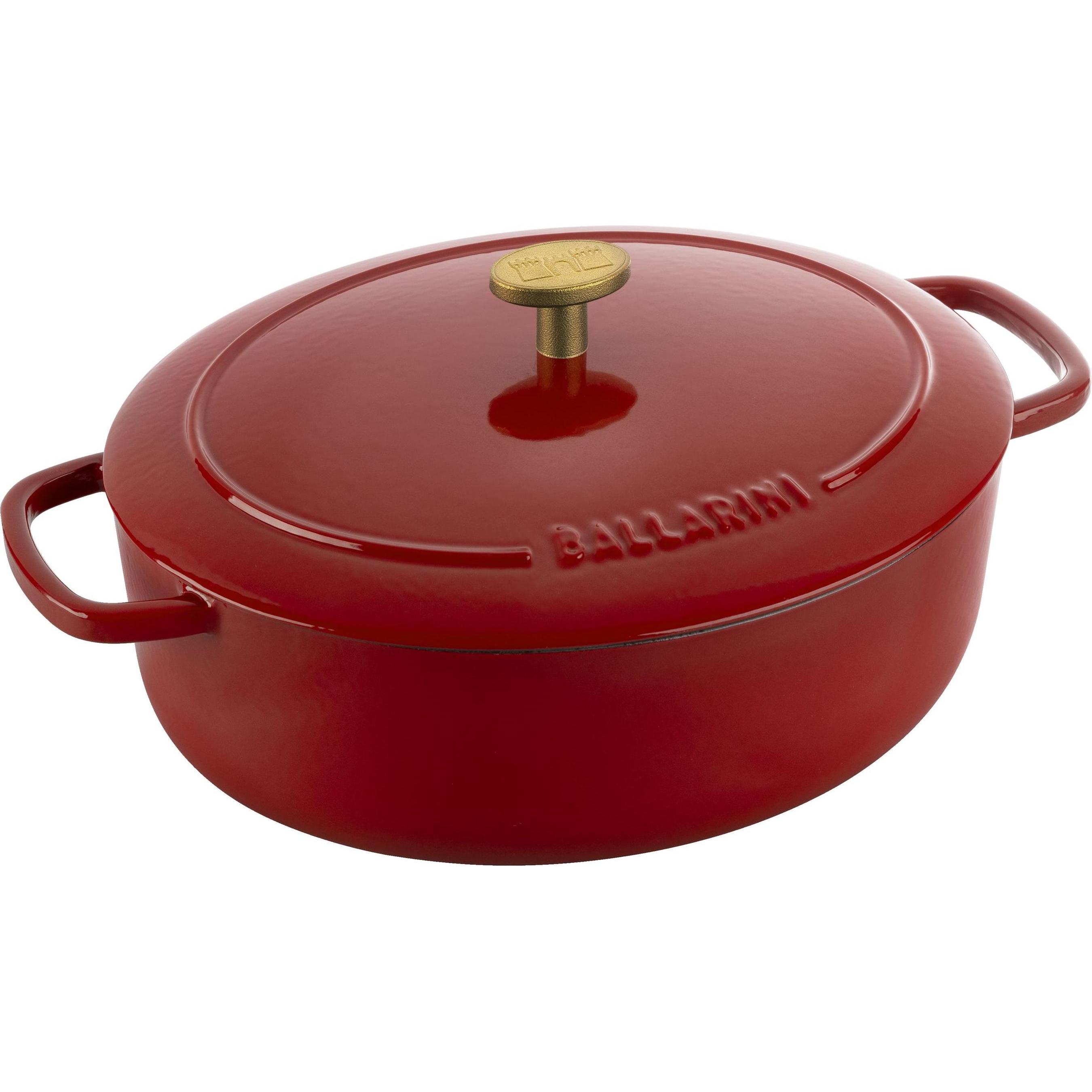 Ballarini Bellamonte Cocotte 23 cm, oval, Rot, Pfanne + Kochtopf, Rot