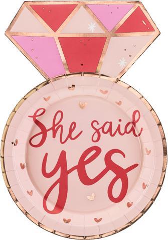Produktbild Partydeco Paper plates Ring, mix, 18x25.5 cm (1 pkt / 6 pc.) (6 Stück)