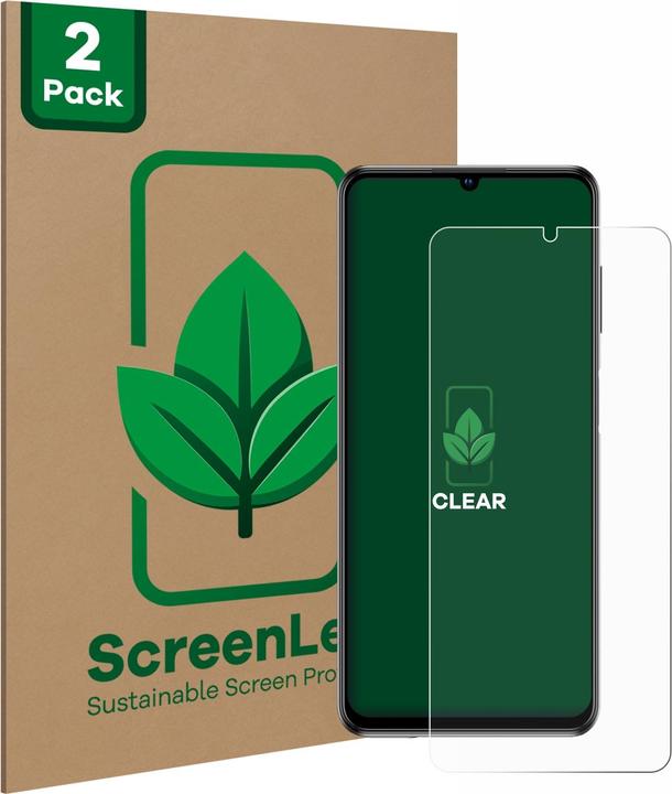 Actual product image ScreenLeaf Screen Protector sustainable Screen Protection, clear, anti-scratch (2 Piece, ZTE Blade V40s)