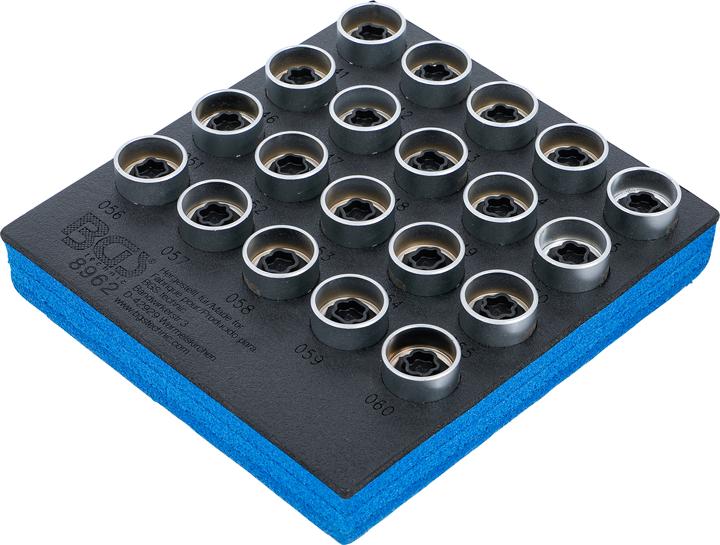 Image du produit BGS Plateau d'outils 1/6 : Jeu de douilles de blocage de jantes pour BMW 20 pcs.