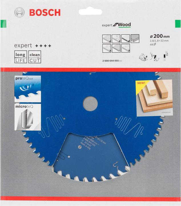 Produktbild Bosch Professional Zubehör Kreissägeblatt Expert for Wood, 200 x 32 x 2,8 mm, 48