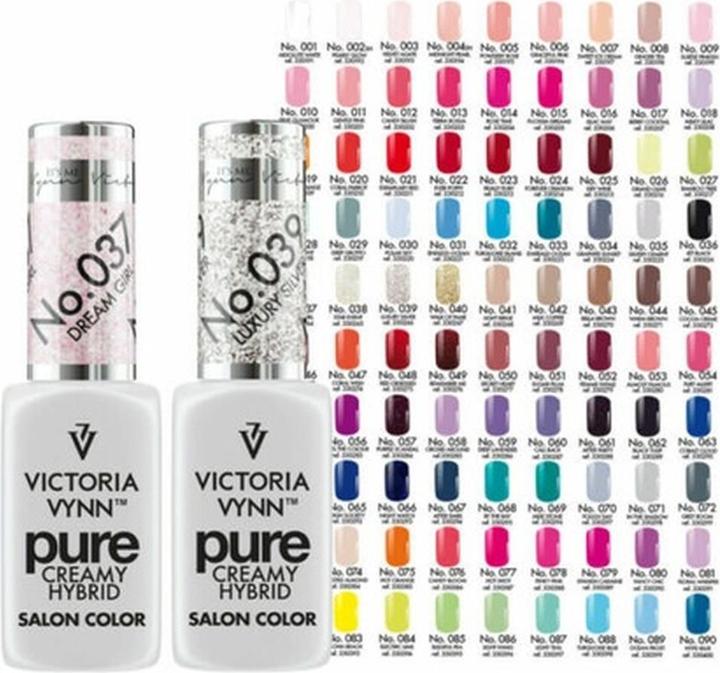 Actual product image Visconti Di Modrone Victoria Vynn PURE Creamy Hybrid Nail Gel Polish Salon Color Hybrid UV Promo