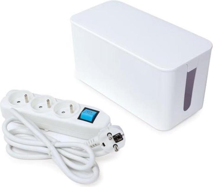 Productafbeelding Velleman 3-Voudige Contactdoosstrip Met Kabeldoos - Type E (3x, CEE 7/5, 1.50 m)