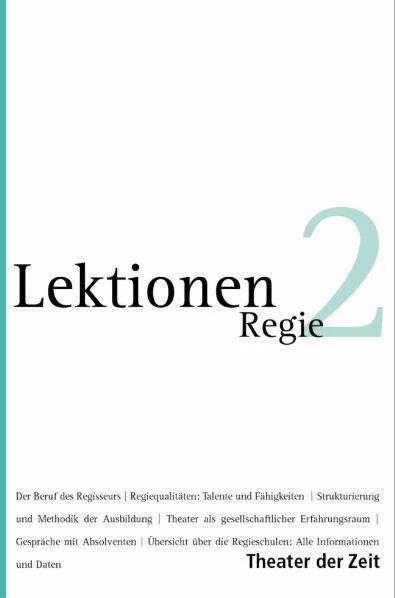 Produktbild Regie (Deutsch, Bernd Stegemann, Nicole Gronemeyer, 2009)