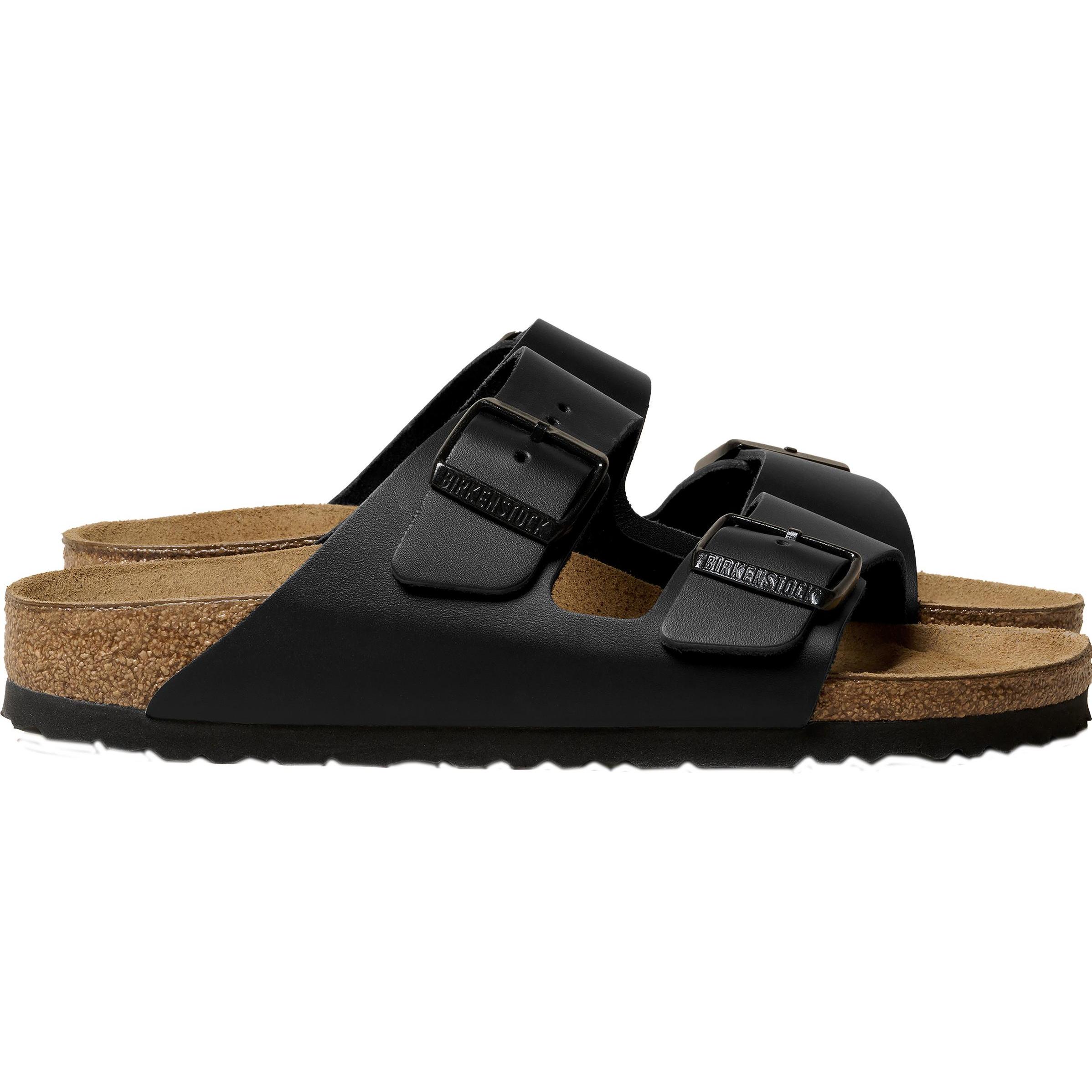 Birkenstock, Unisex, Sandali + Ciabatte, Arizona Naturleder Normal, Nero, (45)