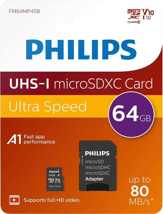 Produktbild Philips Ultra Speed (64 GB, microSDXC, U1, UHS-I)