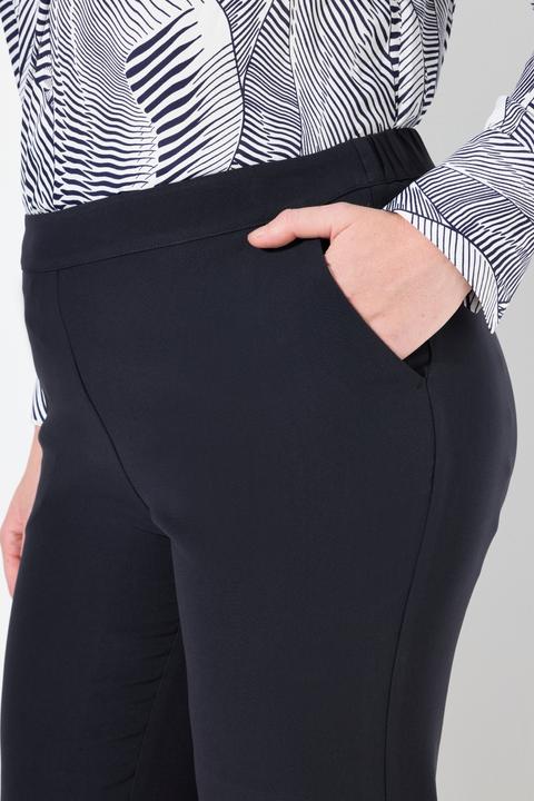 Produktbild Ulla Popken Acetat-Hose, schmales Bein, Komfortbund (44)