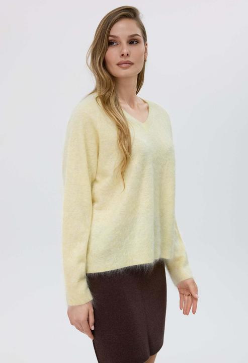 Produktbild Bellemere Pullover Brushed Silk Cashmere V-Neck Sweater (One Size)