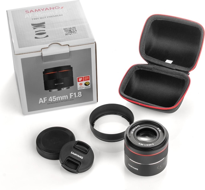 Actual product image Samyang AF 45mm F1.8 FE (Sony E, full size, APS-C / DX)